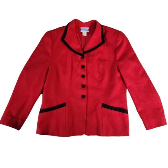 Pendleton Vintage Wool Red 1990s Blazer Jacket - Picture 13 of 13